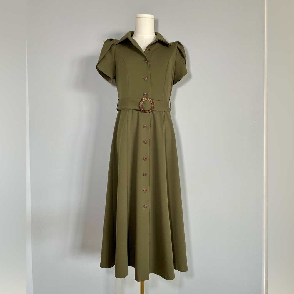 Calvin Klein Olive Green Maxi Dress